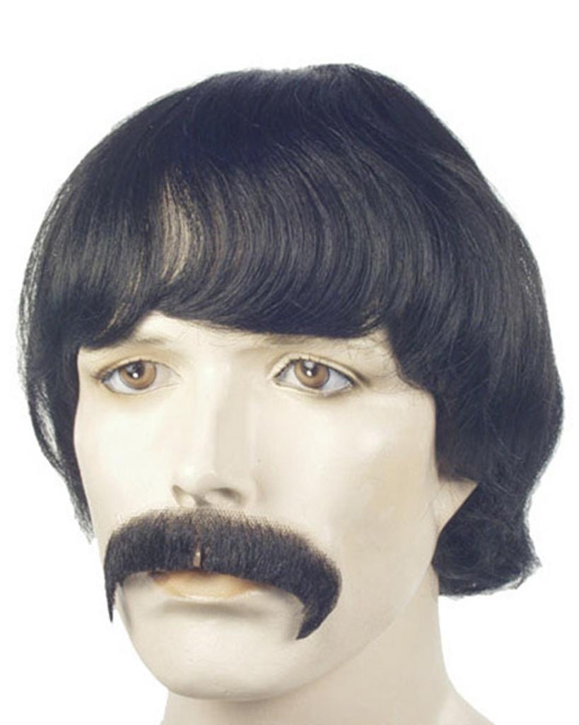 Buy ALLAURA60s 70s Mens Costume Wig Short Brown Wigs + Mustache Sonny  Hippie 60s Singer TV Star Cop Detective Costume - Sonny Bono Costume for  Men Online at desertcartNorway