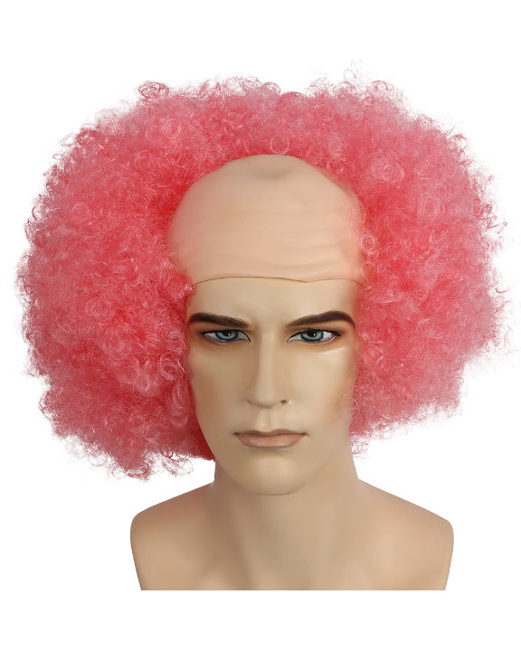 Bargain Version Bald Curly Clown by Lacey Costume Wigs MaxWigs