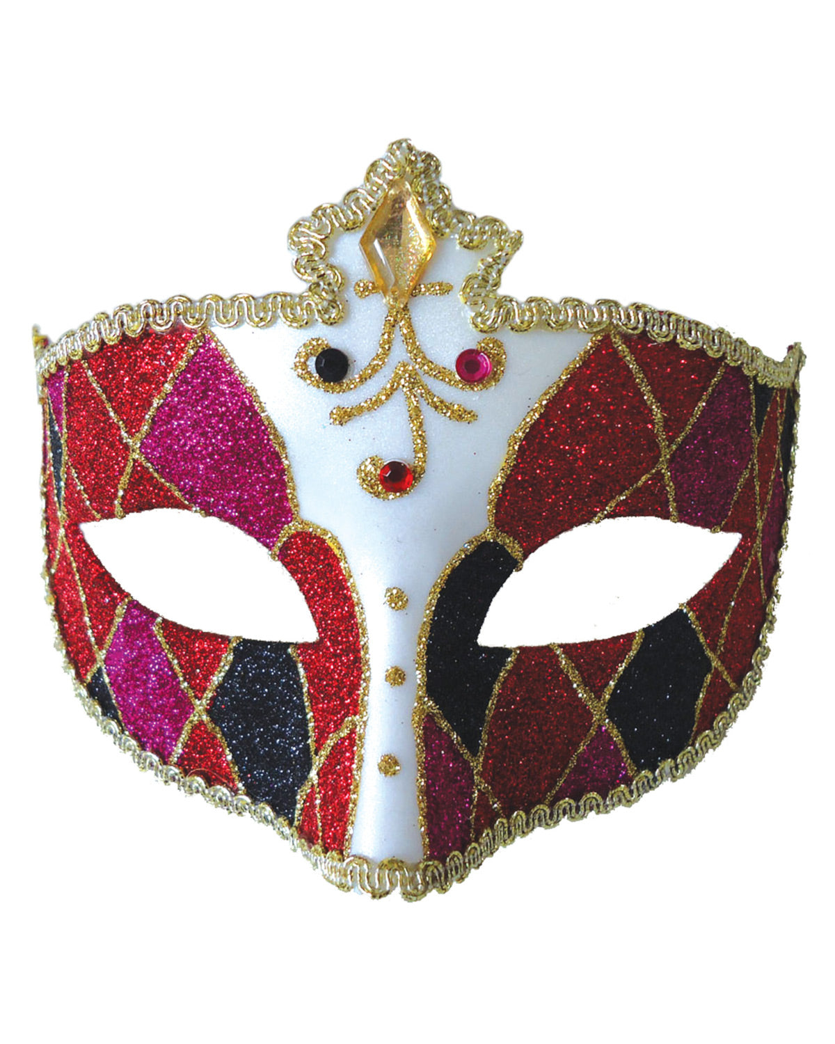 Mardi Gras Eye Mask Red Black