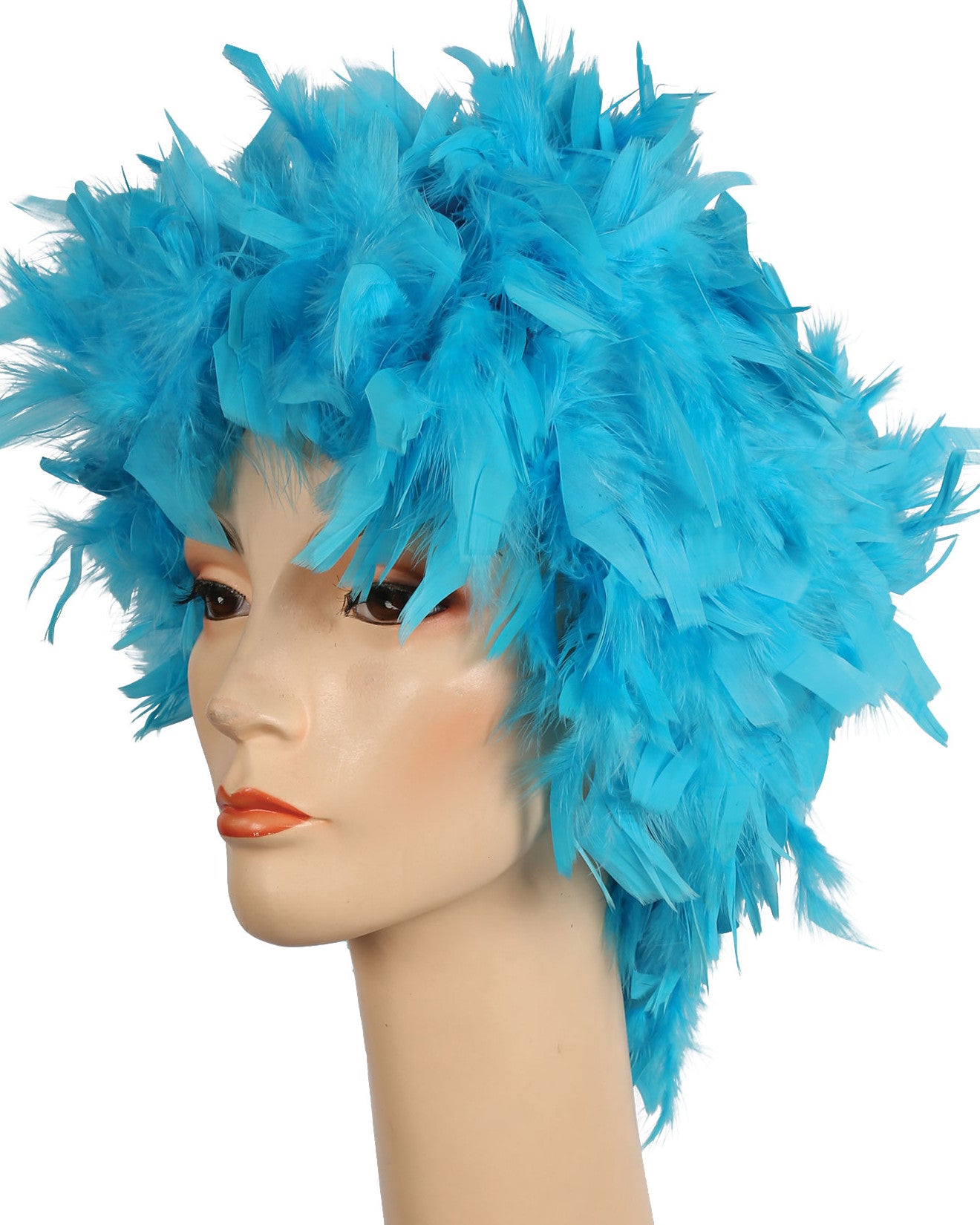 Feather Clown Showgirl Wig