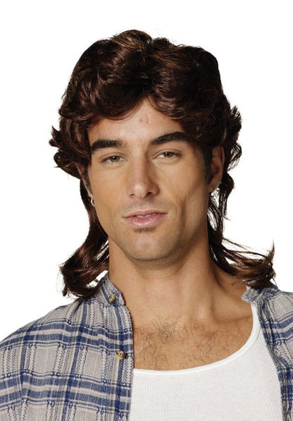 Morris Mullet Wig Brown - MaxWigs