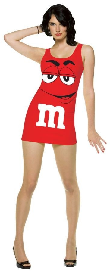 Morris M&m Tank Dress Red Adult 6-10 - MaxWigs