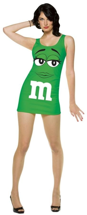 Morris M&m Tank Dress Green Adlt 6-10 - MaxWigs